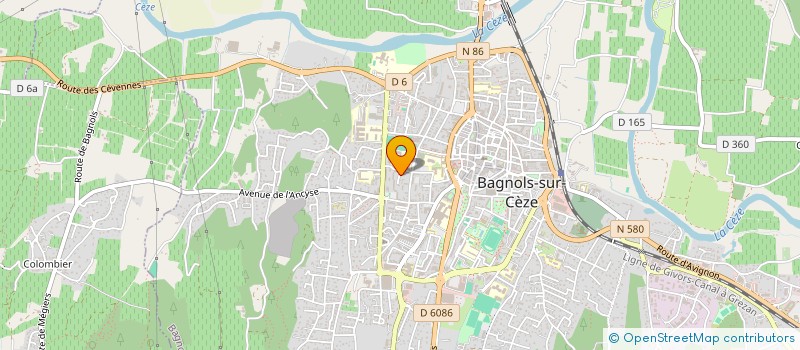 localisation de l'entreprise MONSIEUR LAURENT DIEUDONNE  BAGNOLS SUR CEZE