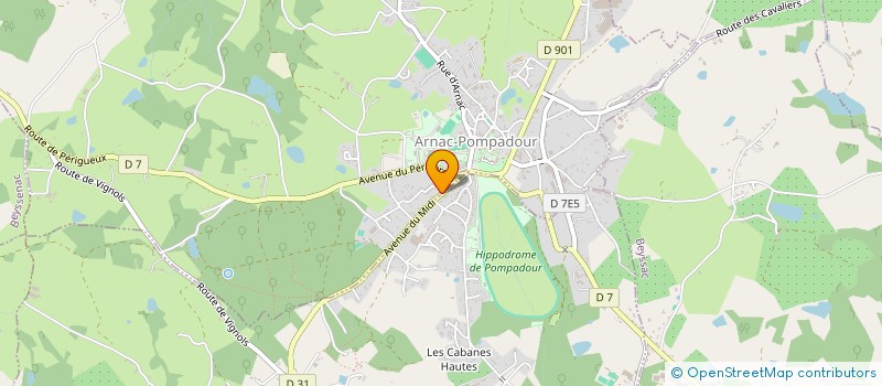 localisation de l'entreprise MONSIEUR LAURENT DONZEAU  ARNAC-POMPADOUR