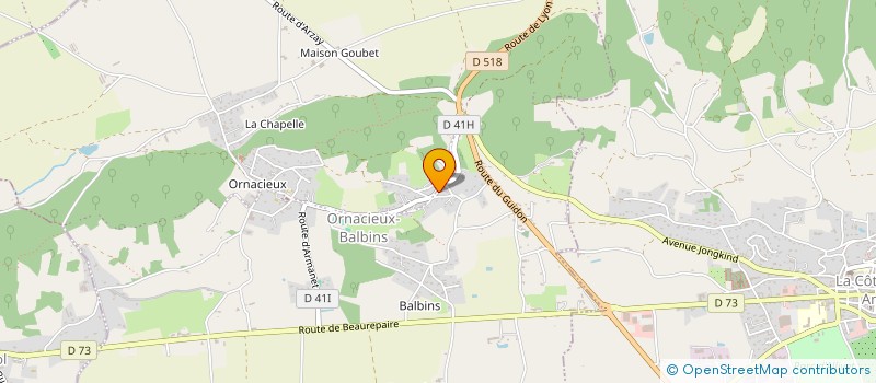 localisation de l'entreprise MONSIEUR LAURENT DOUGET  ORNACIEUX-BALBINS