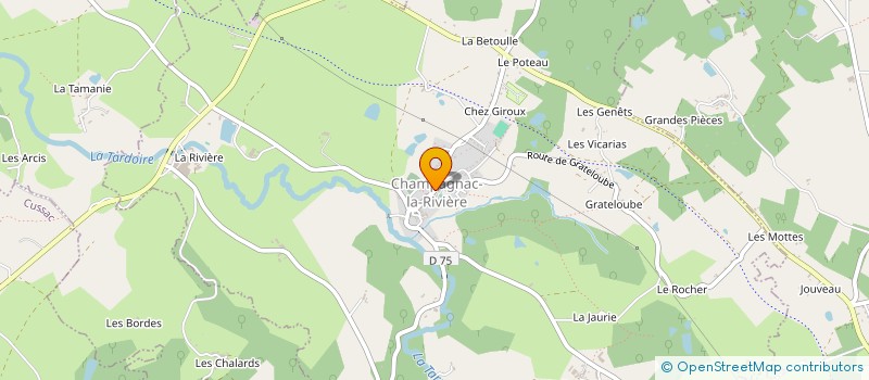 localisation de l'entreprise MONSIEUR LAURENT DUCHADEUIL à CHAMPAGNAC-LA-RIVIERE