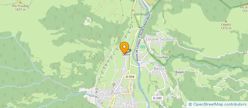 localisation de l'entreprise MONSIEUR LAURENT DUPRE  LARUNS