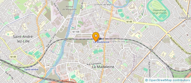 localisation de l'entreprise MONSIEUR LAURENT DUPUIS à LA MADELEINE