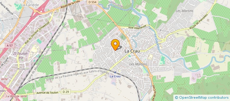 localisation de l'entreprise MONSIEUR LAURENT ESNARD  LA CRAU