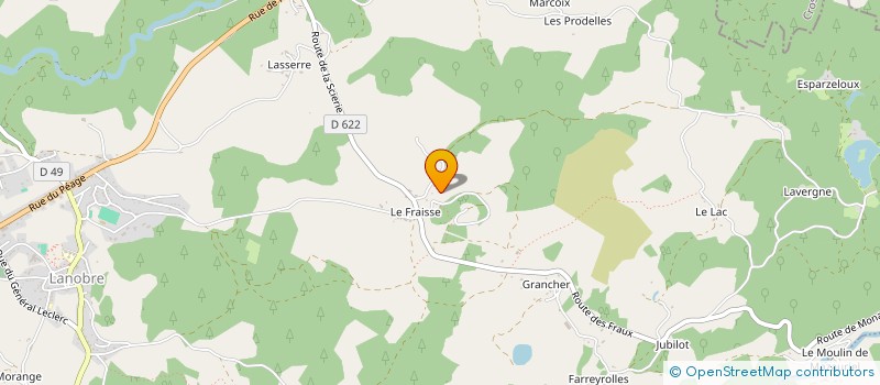 localisation de l'entreprise MONSIEUR LAURENT ESPINASSE à LANOBRE