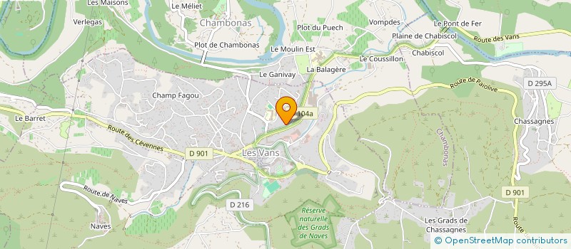 localisation de l'entreprise MONSIEUR LAURENT EVRARD  LES VANS