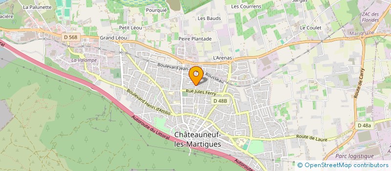 localisation de l'entreprise MONSIEUR LAURENT FABRE  CHATEAUNEUF-LES-MARTIGUES