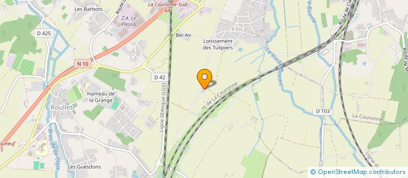 localisation de l'entreprise MONSIEUR LAURENT FALC HUN  ROULLET-SAINT-ESTEPHE