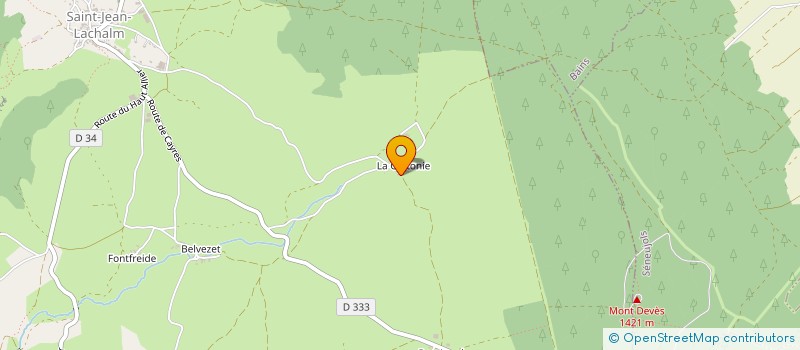 localisation de l'entreprise MONSIEUR LAURENT FALGERE  SAINT-JEAN-LACHALM
