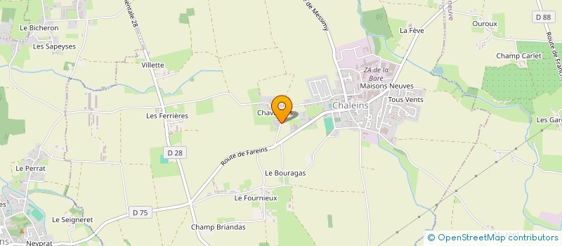 localisation de l'entreprise MONSIEUR LAURENT FALSO  CHALEINS