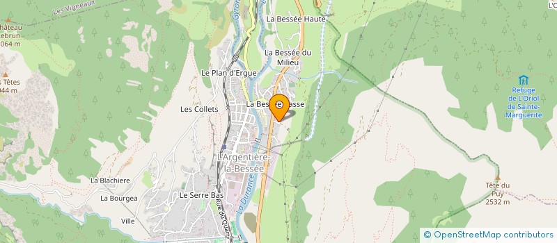 localisation de l'entreprise MONSIEUR LAURENT FAURE  L'ARGENTIERE-LA-BESSEE