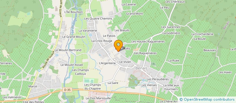 localisation de l'entreprise MONSIEUR LAURENT FAUVY  BENAIS