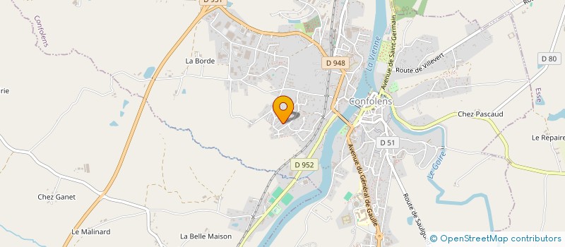 localisation de l'entreprise MONSIEUR LAURENT FAYET  CONFOLENS