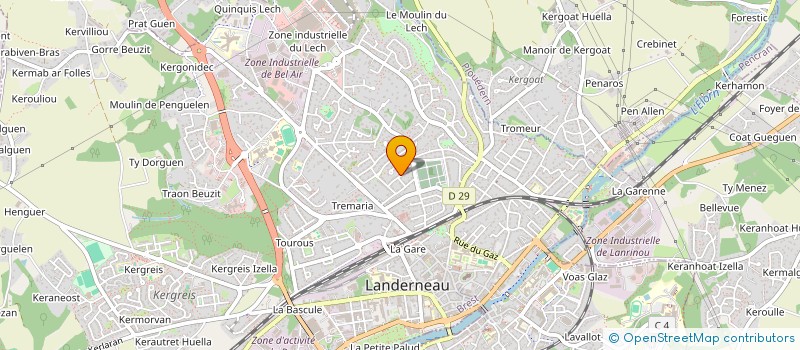 localisation de l'entreprise MONSIEUR LAURENT FIEVRE  LANDERNEAU