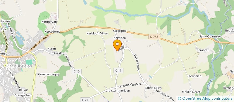 localisation de l'entreprise MONSIEUR LAURENT FLEURQUIN  RIEC-SUR-BELON