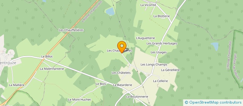 localisation de l'entreprise MONSIEUR LAURENT FONTAINE à L'HOME-CHAMONDOT