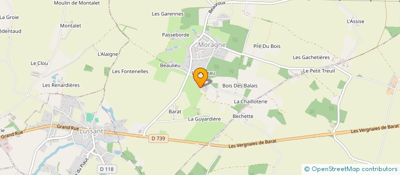 localisation de l'entreprise MONSIEUR LAURENT FOUCAUD  MORAGNE