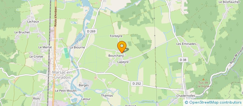 localisation de l'entreprise MONSIEUR LAURENT FOULHOUX  MARSAC-EN-LIVRADOIS