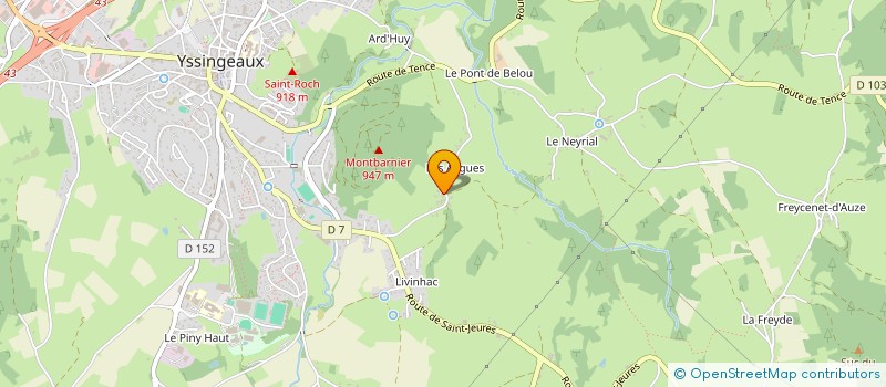 localisation de l'entreprise MONSIEUR LAURENT FOURNEL à YSSINGEAUX