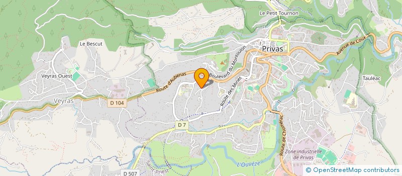 localisation de l'entreprise MONSIEUR LAURENT FRANCOIS  PRIVAS