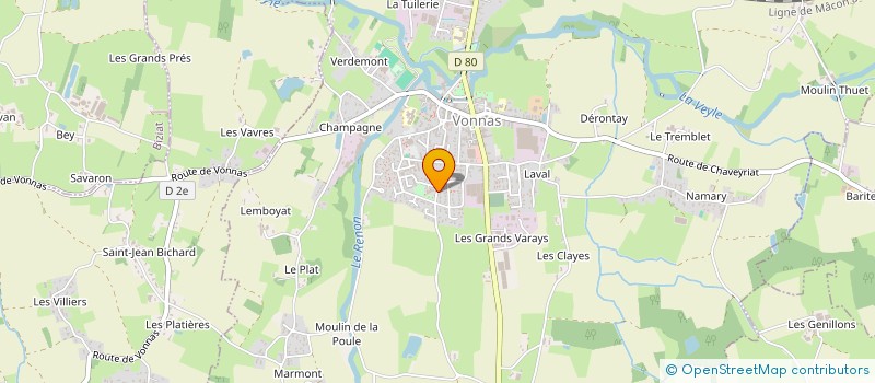 localisation de l'entreprise MONSIEUR LAURENT FROISSART  VONNAS