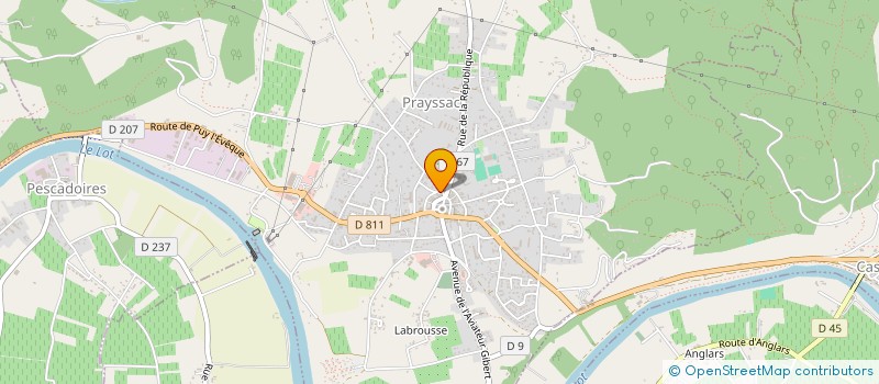 localisation de l'entreprise MONSIEUR LAURENT GARRIGUES  PRAYSSAC