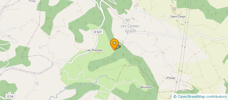 localisation de l'entreprise MONSIEUR LAURENT GAYRAUD  LES COSTES GOZON