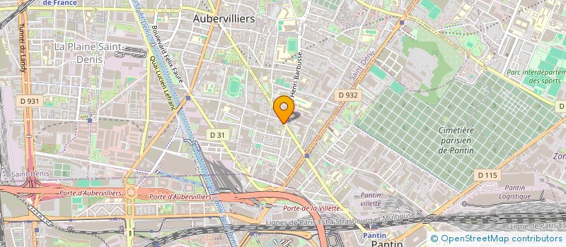 localisation de l'entreprise MONSIEUR LAURENT GERARD SKREIKES  AUBERVILLIERS