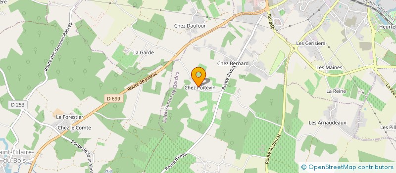 localisation de l'entreprise MONSIEUR LAURENT GERAUD  SAINT-SIMON-DE-BORDES