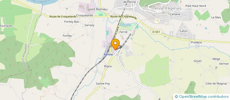 localisation de l'entreprise MONSIEUR LAURENT GERVEAUX  PENNE-D'AGENAIS