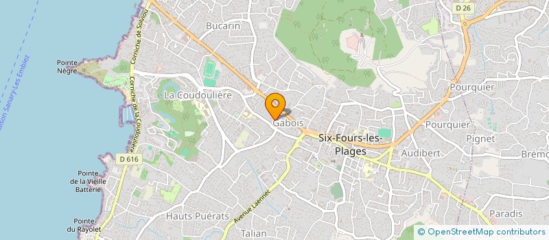 localisation de l'entreprise MONSIEUR LAURENT GILABERT à SIX-FOURS-LES-PLAGES