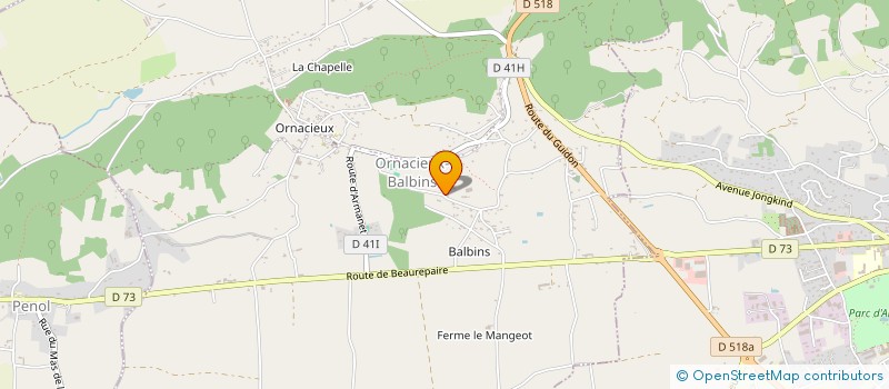 localisation de l'entreprise MONSIEUR LAURENT GOUBET à ORNACIEUX-BALBINS