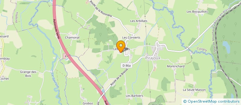 localisation de l'entreprise MONSIEUR LAURENT GOUILLER  PIRAJOUX