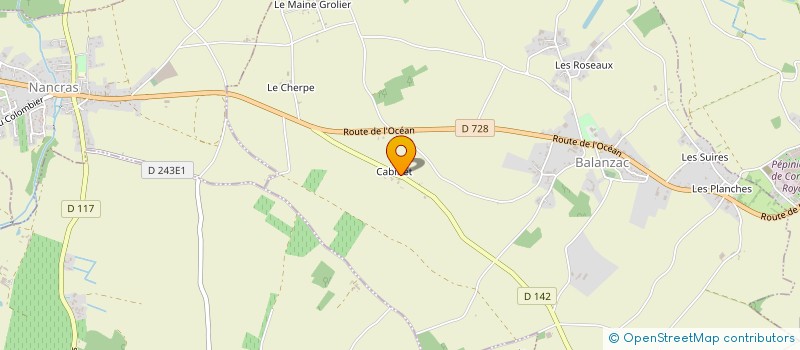 localisation de l'entreprise MONSIEUR LAURENT GOYEAU à BALANZAC