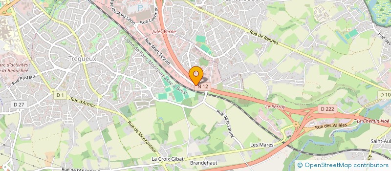 localisation de l'entreprise MONSIEUR LAURENT GRALL  TREGUEUX