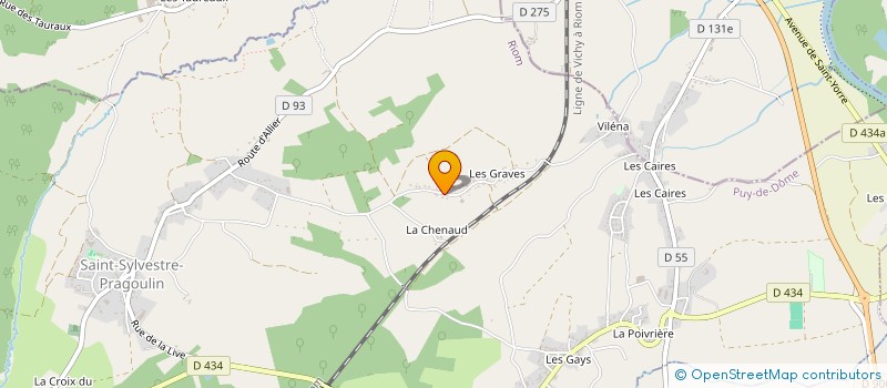 localisation de l'entreprise MONSIEUR LAURENT GRELET  SAINT-SYLVESTRE-PRAGOULIN