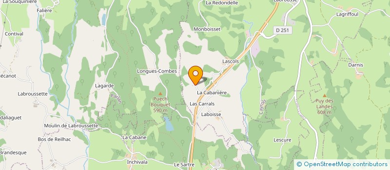localisation de l'entreprise MONSIEUR LAURENT GROFFAL à LA SEGALASSIERE