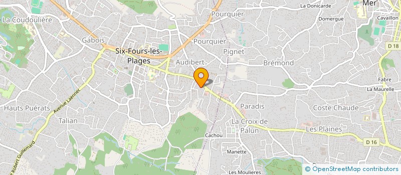 localisation de l'entreprise MONSIEUR LAURENT GUILLAUME à SIX-FOURS-LES-PLAGES