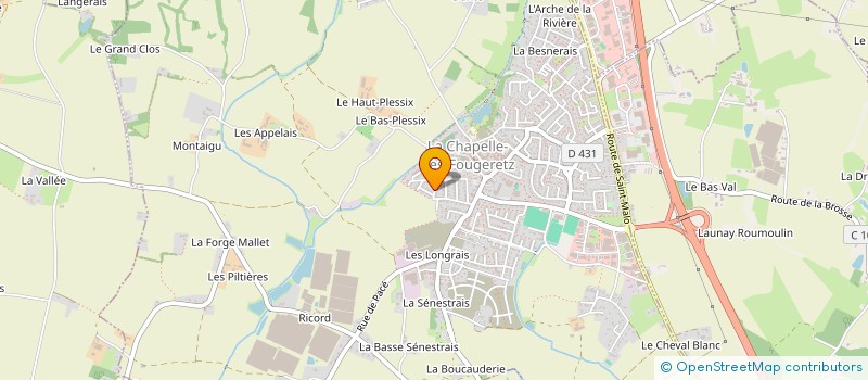 localisation de l'entreprise MONSIEUR LAURENT GUILLET à LA CHAPELLE-DES-FOUGERETZ