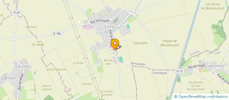 localisation de l'entreprise MONSIEUR LAURENT HERLAUT  ERCHEU