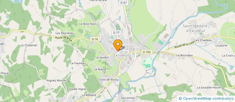 localisation de l'entreprise MONSIEUR LAURENT HERVIOT à EXCIDEUIL