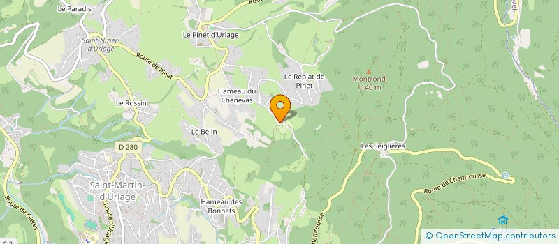 localisation de l'entreprise MONSIEUR LAURENT HEUX à SAINT MARTIN D'URIAGE