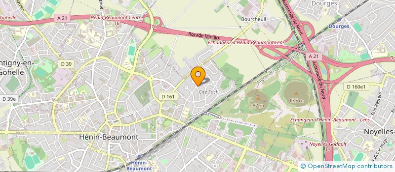 localisation de l'entreprise MONSIEUR LAURENT HUTIN  HENIN-BEAUMONT