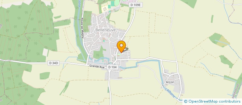 localisation de l'entreprise MONSIEUR LAURENT HUVEY  BELLENEUVE