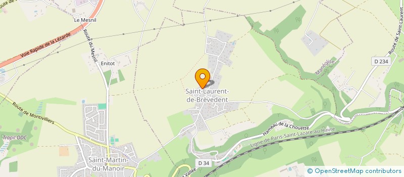 localisation de l'entreprise MONSIEUR LAURENT HY  SAINT-LAURENT-DE-BREVEDENT