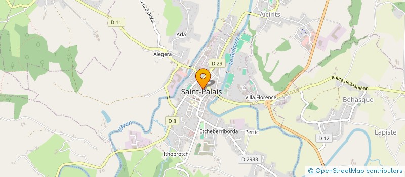 localisation de l'entreprise MONSIEUR LAURENT ITHURRALDE à SAINT-PALAIS