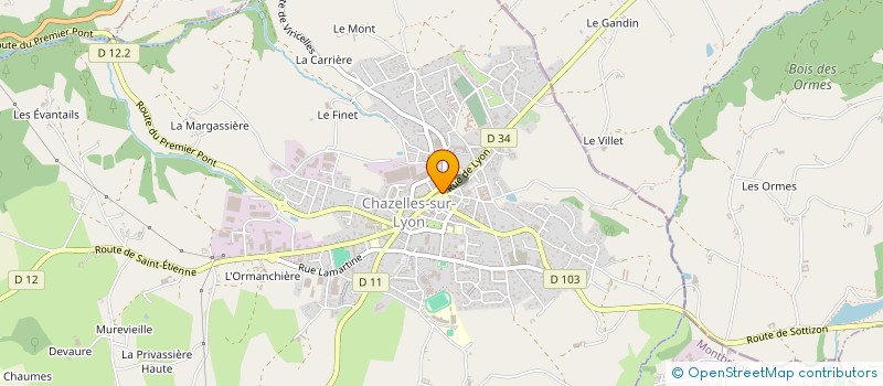 localisation de l'entreprise MONSIEUR LAURENT KARAGUEUZIAN à CHAZELLES-SUR-LYON