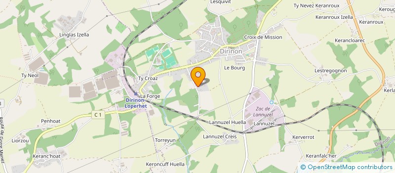 localisation de l'entreprise MONSIEUR LAURENT KERMARREC à DIRINON