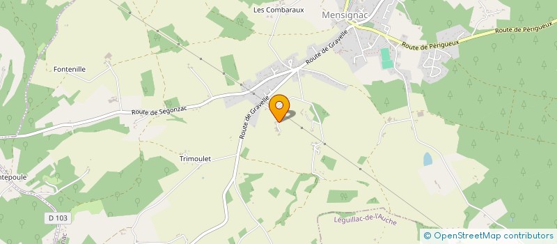 localisation de l'entreprise MONSIEUR LAURENT LAFAYE  MENSIGNAC