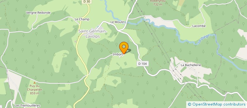 localisation de l'entreprise MONSIEUR LAURENT LAFON  SAINT-GERMAIN-LAVOLPS