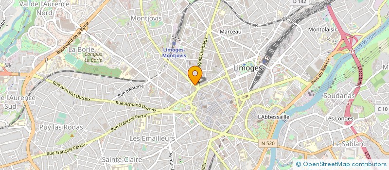 localisation de l'entreprise MONSIEUR LAURENT LARTEAU à LIMOGES